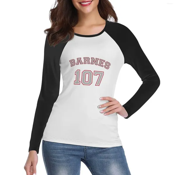 Frauenpolos Barnes 107 Langarm T-Shirt Korean Fashion Plains Frauen Frauen