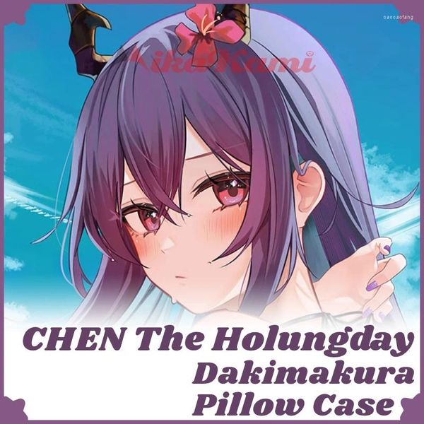 Travesseiro chen the holungday dakimakura arknight game case de corpo inteiro, abracho de cobertura de capa de casa de roupas de cama para casa otaku