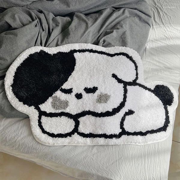 Teppiche Tufting Hunde Bademat Weiches Schlafzimmer Badezimmer Cartoon Tür Matte Fluffy Teppich Teppich Nachtbodenboden Haus Kinder Zimmer Kinderzimmerdekoration