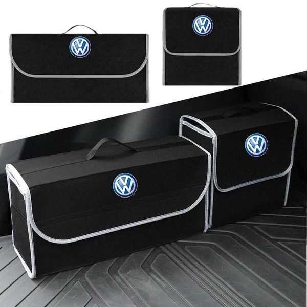 Autoaufkleber Auto Trunk Storage Bag Organizer Sundries verheeren Gezeitenbox für VW Volkswagen Rline Golf CC GTI Tiguan Passat Accessoires T240513