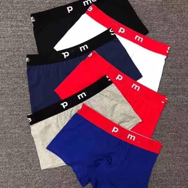 2024 Heiße Designer Unterwäsche Boxer Shorts Pure Cotton Sexy Gay Gay Gay Color Luxusbrief Stickerei Unterhose 7 Farben zur Auswahl der Größe M-XXL