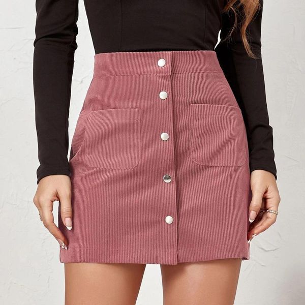 SKIRTS SAIR CURTA FEML SALELTA CAIZ SOLIDA ZIPPER DE INVERNO DE INVERNO CORTELO DE VELA PRACTO DE HIP SUPLO