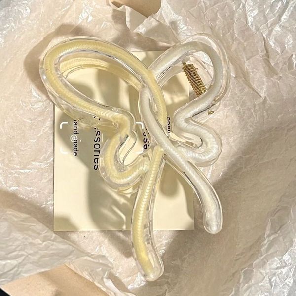 Jelly Color Transparent Hollow Butterfly Clip Women 2024 Nuovo premium Sense Back Hair Clip Clip Accessori per capelli