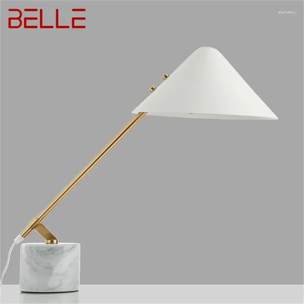 Tischlampen Belle Nordic Lampe Moderne LED White Creative Vintage Marmor Schreibtisch Licht für Wohnkultur Wohnzimmer Schlafzimmerstudium