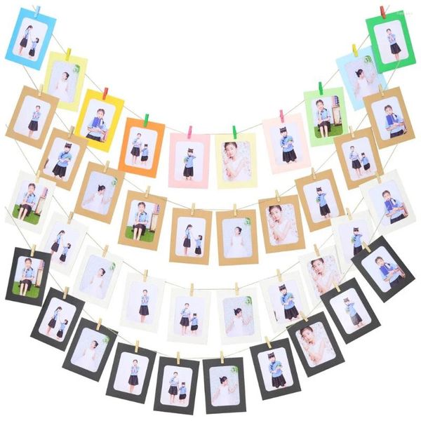 Decorazione per feste Creative Frame PO Wall Banner Girls Room Decor Kids Favora Happy 1 ° compleanno