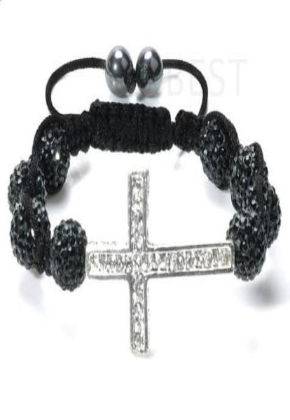 barato!NOVO! 10mm Micro Pavor preto pavor de discoteca disco bola de bola de bochechas omn mulheres cristal shamballa jóias por atacado HotSale7443661