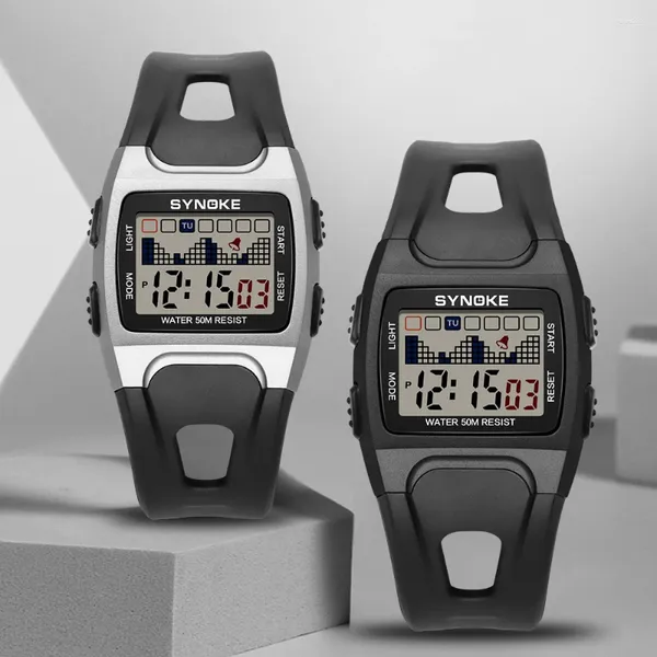 Armbanduhren 3atm wasserfest rechteckige digitale Uhr - Stoßdichtes robustes Design