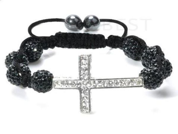 barato!NOVO! 10mm Micro Pavor preto pavor de discoteca disco bola de bola de bochechas omn mulheres cristal shamballa bacelete joias por atacado HotSale5621359