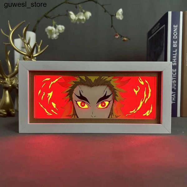 Ночные светильники Uchiha obito Paper Carving 3D Animated Light Lightbox Naruto Sasuke Гала -боевик