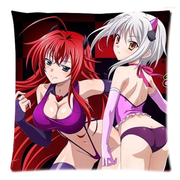 Travesseiro de travesseiro de 45cm de linho de linho de algodão doméstico com assento de carro da escola dxd tampas decorativas de case de arremesso dxd