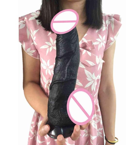 NXY DILDOS Donne grandi e realistiche Dildos Masturbazione vaginale o anale Plugici sesso giocattoli porno negozi di aspirazione nera 12314403902