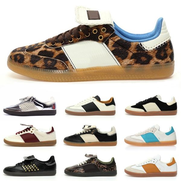 2024 Wales Bonner Leopard Jjjjound Og Pony Tonal Core Schwarz Silver Serpentine Creme weiße Sand Schichten Sternte Pack schwarze Wunderschuhe Frauen Sport Sneaker