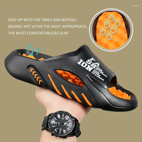 Slippers Men's Massage Slip-On Platform for Men Shoes Fashion Outdoor Beach Anti-Slip Flops Man Sandals 2024