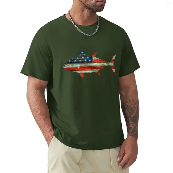 Herren-Tanktops USA Merica Thunfisch T-Shirt Sommer Ästhetische Kleidung T-Shirt Kleidung