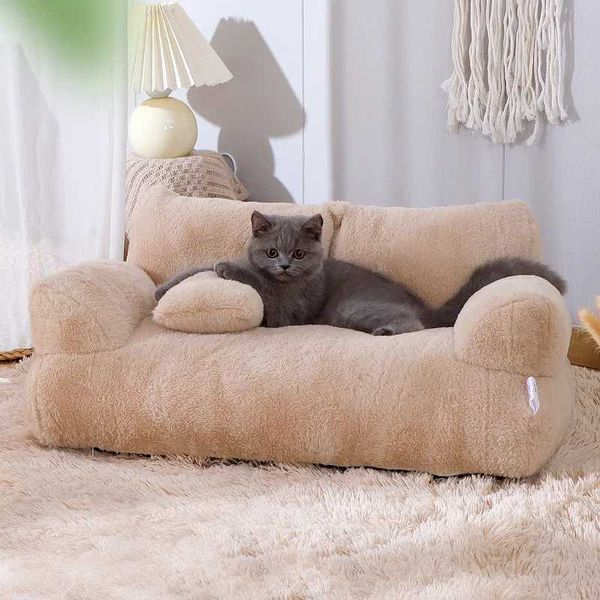 Camas de gato móveis cama de gato de luxo super macio e quente sofá de animais de estimação adequado para cães pequenos gatos de gatinhos não deslizantes e produtos para animais de estimação adormecidos