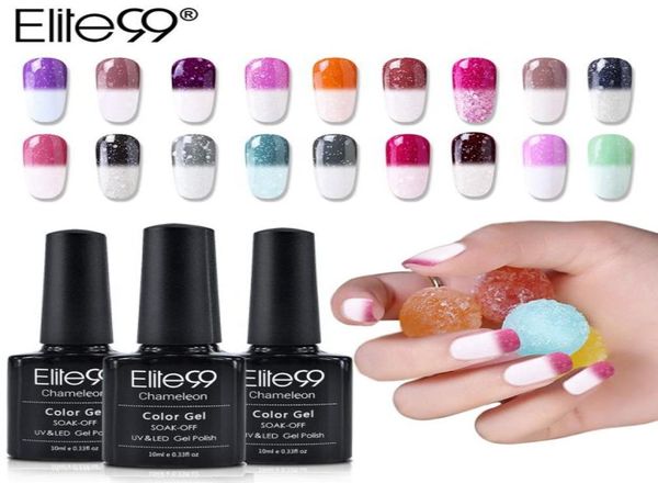 Elite99 da 10 ml di gel di camaleonte in nevoso cambio di temperatura del gel di temperatura gel polacco per nail art fai -da -te Mood Color Changing UV Varnish6136586