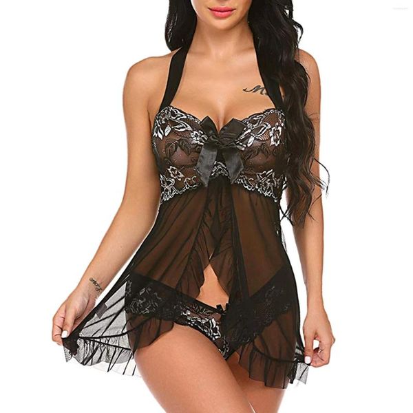 Bras Set sexy Lingerie Bambola da baby mutande erotica in pizzo abito da bambino costumi da notte per donne