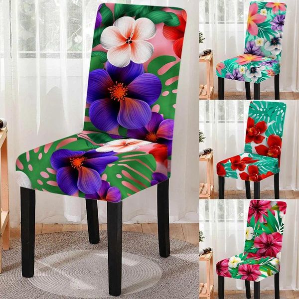 Coperture per sedie Design Copertura da pranzo elastico Strech Flower Stampa sedile fodera per sgabello da cucina Home El Banquet Decor
