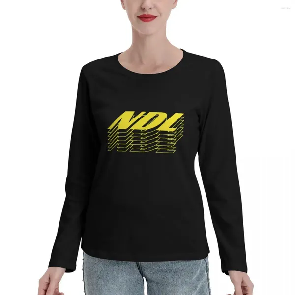 Kadın Polos NDL Lovers Hoodie Sweatshirt Uzun Kollu T-Shirts Özelleştirilmiş Tişörtler Tees Edition Siyah Kadınlar İçin Siyah