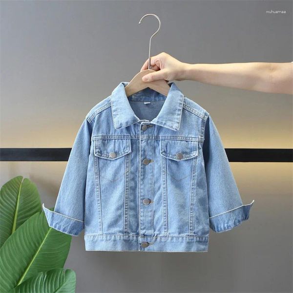 Jackets Girl's Baby Coat Frühling und Herbst Mode Girl Korean Edition Denim Top Children's Lose Jacke Trendy Trendy