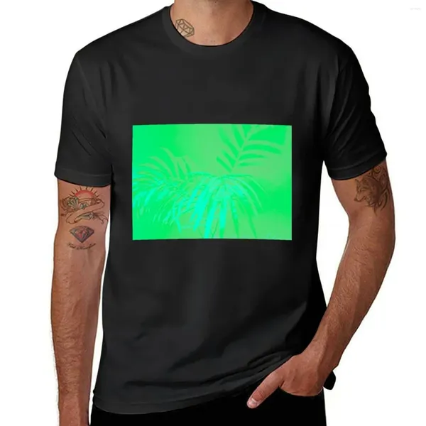 Polos da uomo T-shirt Neon Fronds Boys Boys Stampa animale anime Abbigliamento estivo T-shirt pacchetto di magliette da uomo