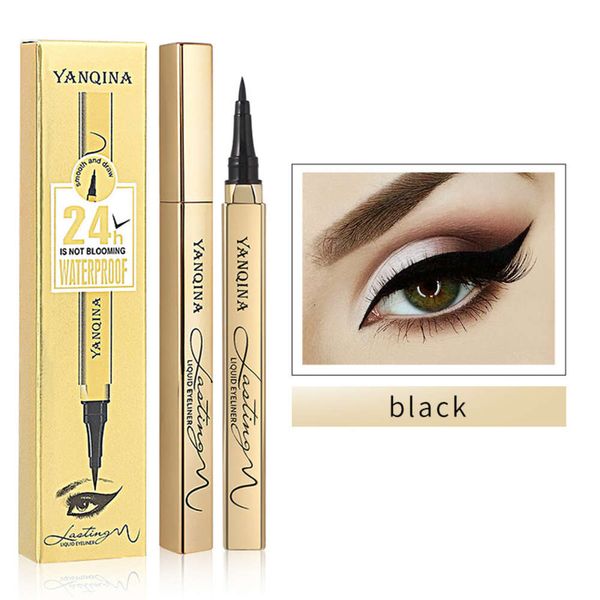 Yanqina Yanqina Tuhao Gold Eyeliner Stift kann Make -up halten, ohne große Augen zu kribbeln.