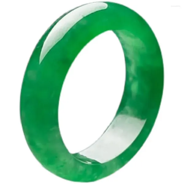 Anelli a grappolo Koraba Jadeite Jade Ring Band per donna o uomo sottile gioielli moderni in pietra grezza cinese solido