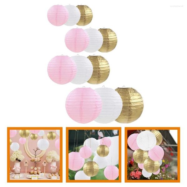 Tischlampen rund wasserdichte rosa Dekor Outdoor Grand Event Hanging Lampe Nylon Hochzeits Geburtstagsfeier Festival