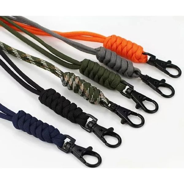 Alta resistência nylon cordão de fivela rotativa correias de colar de colar de chaveiro de colar de colar de chaves de identificação de corda de corda de corda