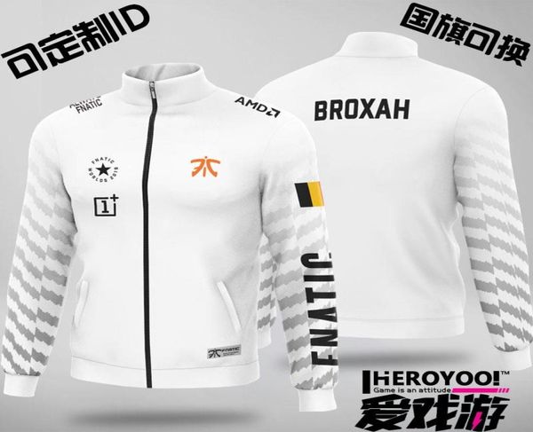 Giacche Men039s Unniformi fnatic uniformi personalizzati eSports Dota2 Hero CSGO League Jacket può essere ID2022 Global Finals5471717