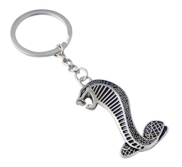 Criatividade Metal Cobra Snake emblema Badge Keychain Key Ring Car Keyring Interior Acessórios4711489