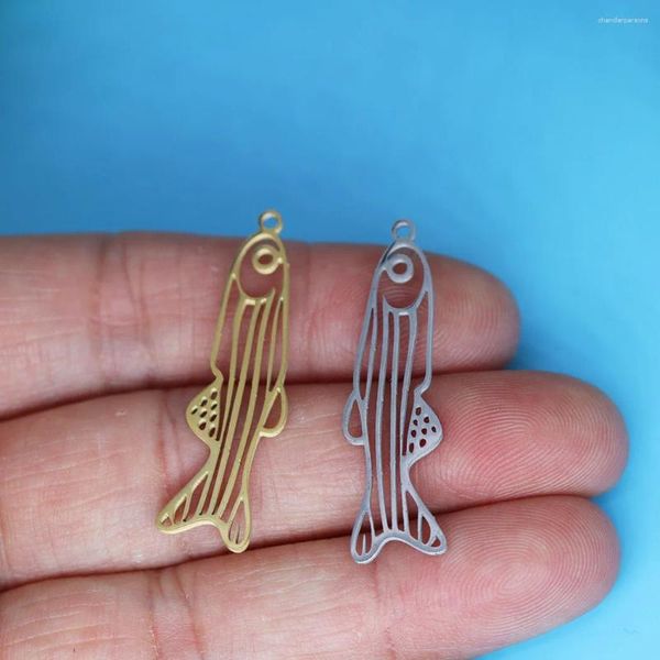 Colares pendentes 3pcs/lot fish peixe chebrafish para jóias que tornam o colar de aço inoxidável de aço inoxidável fornecedor de artesanato diy artesanato