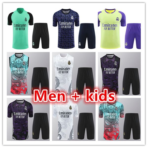 23/24/25 Real Madrids Soccer Tracksuits Tracksuit Set Short Sleeve Shorts Männer Kid Football Chandal Futbol Survetement 2024 2025 Madride Training Suit Soccer -Trikotssey