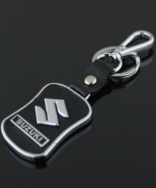 5pcslot Fashion Auto Logo Keychain per anello di tastiera per chiavi in pelle in metallo Suzuki Llaveros Chaveiro Key Holder6514505
