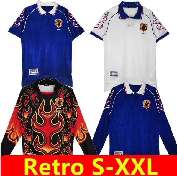 1998 Versão retro Japan Soccer Jerseys Home Away #8 Nakata #11 Kazu #10 Nanami #9 Nakayama 98 99 Uniformes de camisa de futebol do goleiro