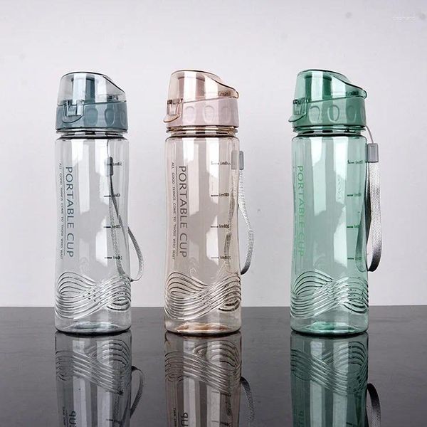 Bottiglie d'acqua portatili da viaggio per esterni sportivi Sicurezza in plastica da bere 520 ml tazza di bevande stampata Business Regali di nascita a prova di perdite a prova di perdite