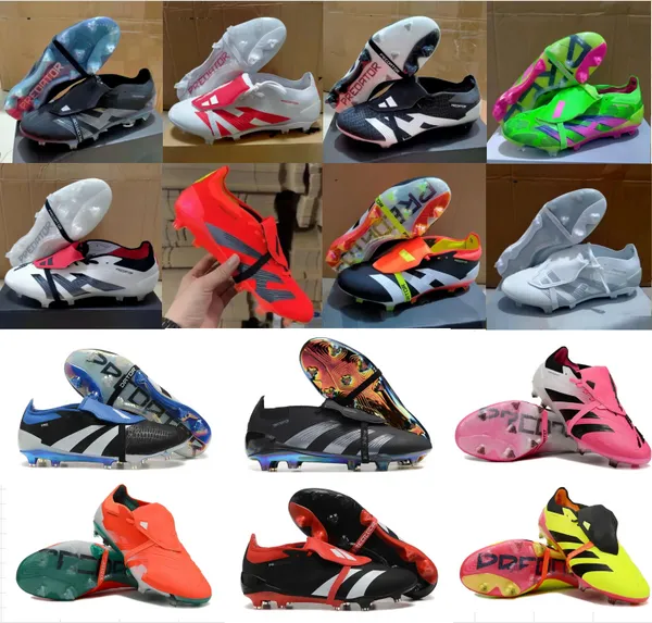 AAA Geschenktütenstiefel Genauigkeit+ Elite Zunge FG Boots Metall Spikes Fußball-Stollen Herren und kriechloser weiches Leder rosa Fußball Eur36-46 Größe