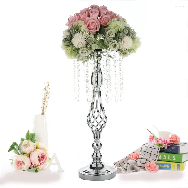 Portabandine otition Candlestick Props Wedding Props Crystal per tallone a rotazione della staffa di fiori di fiori Gift Christmas Regalo