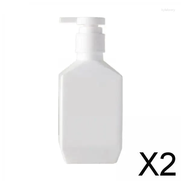 Make -up -Bürsten 2xEmpty Dispenser Flaschen -Unterpackungs -Drucktyp für Shampoo Frauen weiß 400 ml