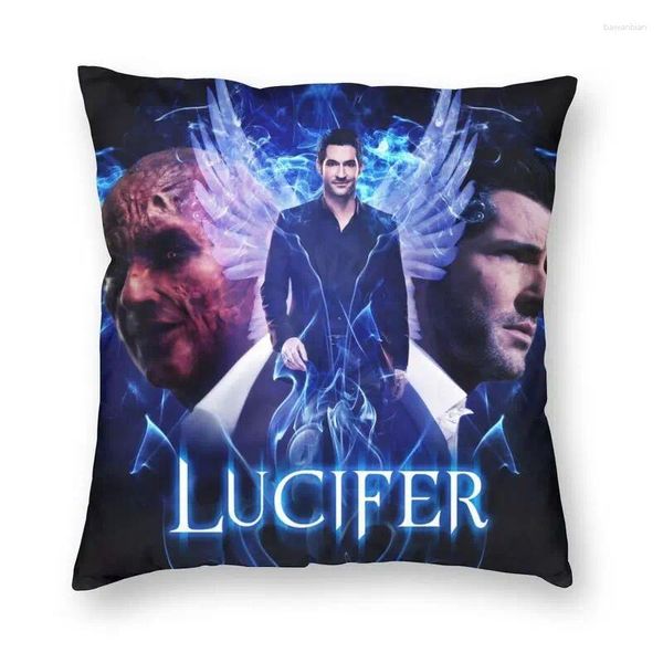 Pillow Lucifero Morningstar Devil vs Angel Cover 3D Print TV Show Case per auto Cool Cestino Colowcase Decorazione per la casa