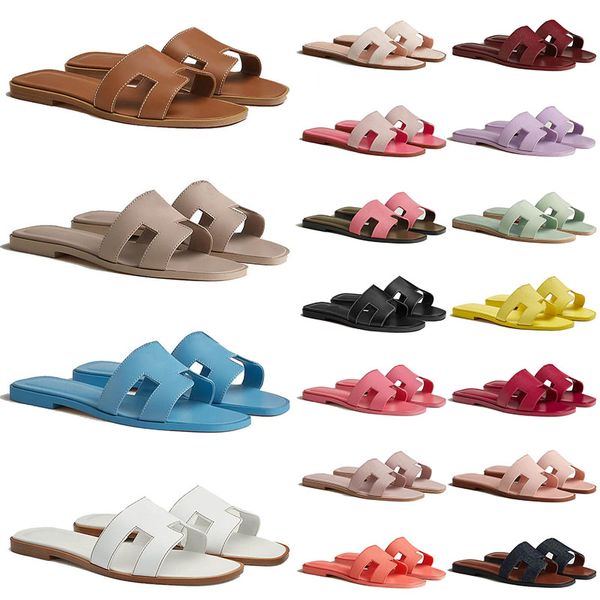 Plattform Low oran Sandals Frauen Pantoffeln Schaden Designer Flat Mule Gummi Schuhe Hotsale Braun weiß blau grünes Zimmer Strand im Freien im Freien Flip Flop