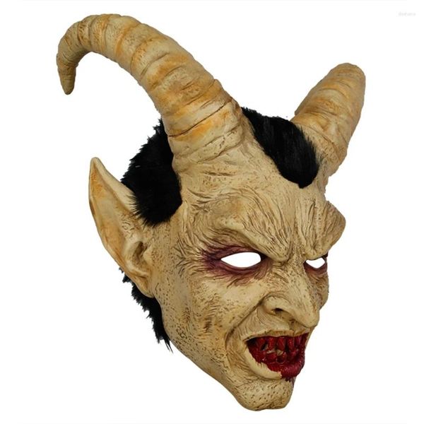 Forniture per feste Halloween Maschera spaventosa Demone Devil Lucifero Horn Latex Masches Movie Cosplay Decoration Festival Festival Pun di fornitura