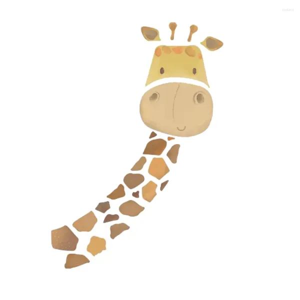 Figurine decorative Adesivo per parete giraffa graffiti sfondo di sfondo decalcomania giungla rimovibile in PVC autoadesivi decorazioni per la casa bambino