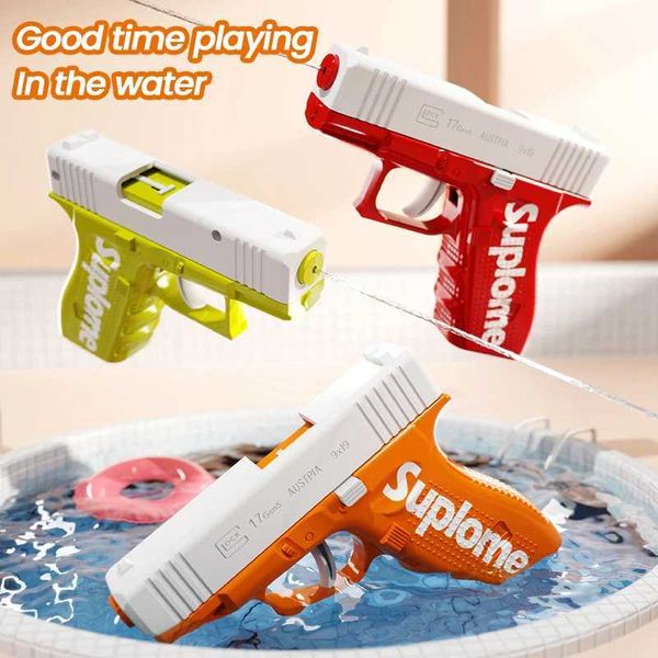 Pun di pistola per bambini Summer Water Gun Manuale Water Gun Boys and Girls Girl Girl Water Lottas per rinfrescarti i giocattoli per ragazzi all'aperto T240513