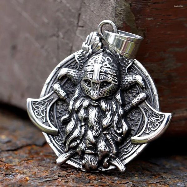 Colares pendentes Design Design Aço inoxidável eixos vikings guerreiro amuleto para homens Mulheres solteiras de joias de moda Presente