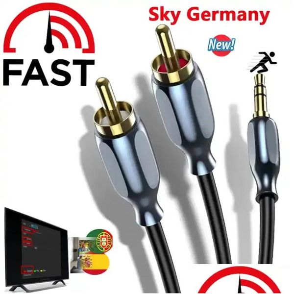 Ricevitori 8 righe Oscam CCCAM CLINE stabile veloce sever sk-y de con supporto ICAM Germania per dvb-s2 satellite tv ricevitore drop drive dh3xk