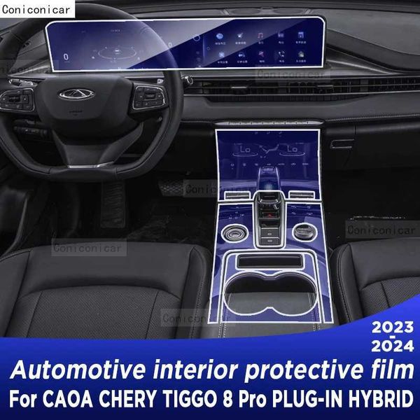 Outros acessórios de interiores para Caoa Chery Tiggo 8 Pro plug-in Hybrid 2023 2024 Painel da caixa de engrenagens Navegação automotiva Filme de proteção contra protetores T240509