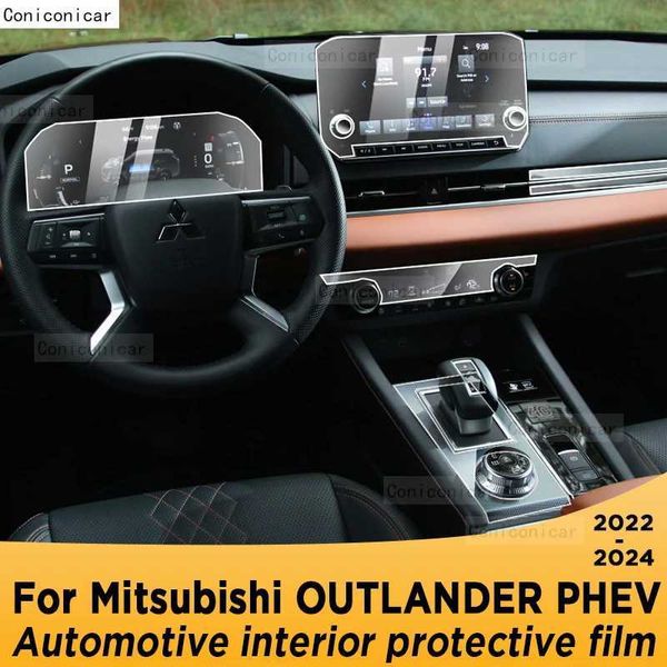 Altri accessori interni per Mitsubishi Outlander PHEV 2022-2024 Schermata del pannello del cambio schermo interno automobilistico TPU Protective Film Anti-Scratch T240509