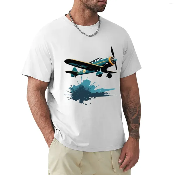Tampo masculino Tops Modelo Piloto de avião Hobby Design T-shirt