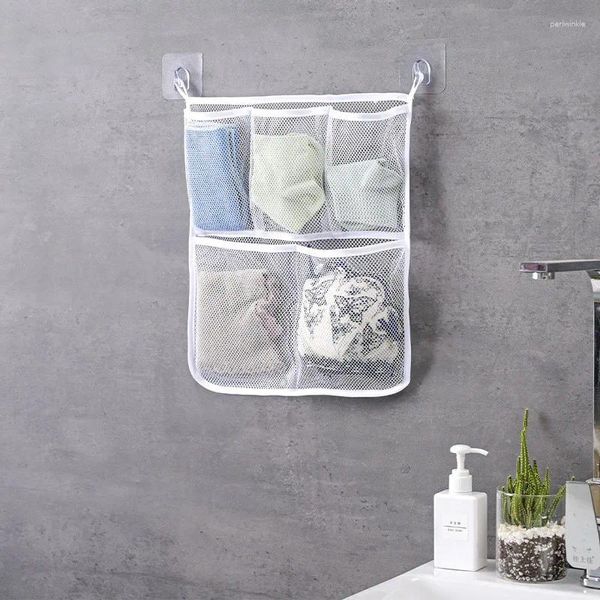 Borse per lavanderia Ordina organizzatore di stoccaggio borse pieghevole a parete in maglie abiti appesi per la casa tasche multiple